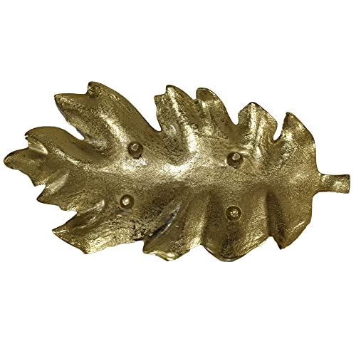 BBH Home's Handmade Gold Novelty Shaped Aluminium Tray 8.26 x 4.13 x 0.9 AMBBVK053AB2020 - color: Gold