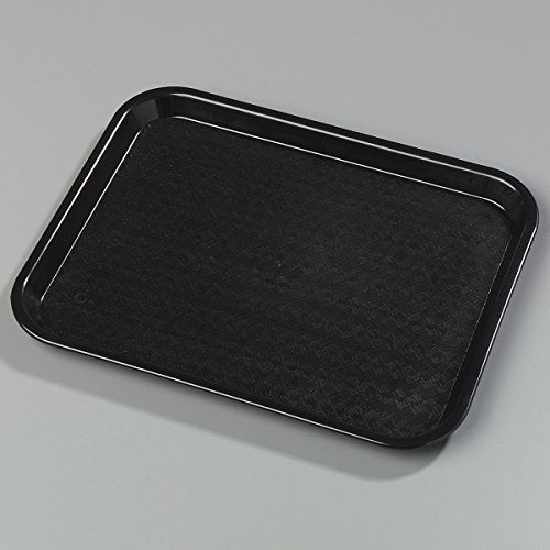 Carlisle FoodService Products CT101403 Cafe Standard Plastic Cafeteria/Fast Food Tray, NSF Certified, BPA Free, 14" Length x 10" Width, Black - color: Black