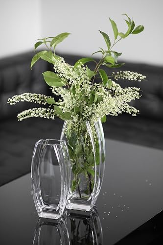 Glass - Vase - Clear - 12.6" Height - Heavy Durable - Made in Europe - by Barski