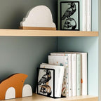 Raven and Skull Decor Gothic Metal Bookends for Shelves, Office Desk Organizer Book Ends for Heavy Books, Home Office Desk Bookshelf Decor Gift for Gothic Lovers and Reading Enthusiasts - style: Crow
