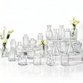 RUCKAE Small Clear Bud Vases Bulk 22 Pack Mini Flower Glass Vases for Centerpiece Table Wedding Decorations Home Decor Party - style: Transparent 22 Pack