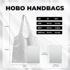 DGAZ Designer Shoulder Bags for Women, Luxury Tote Bag with Zipper, Large Shoulder Hobo Bags - color: Snowflake
