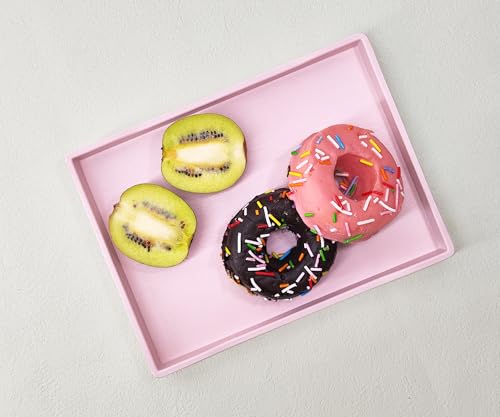 Small Pink Mini Serving Tray (8.5 x 6.3 inch) for Serving Accessory, Spa, Coffee, Drinks, Wine, Tea, Bar, Party, Seasoning, Perfume or Display Use. - color: Pink-1 Tray, size: 8.5" x 6.3" x 0.8"