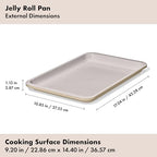 OXO Good Grips Non-Stick Pro Ceramic Coated Metal Bakeware Jelly Roll Pan – Biscuit - color: Biscuit, size: Jelly Roll Pan