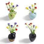 rhinocats Mini Vase Magnets for Fridge, Cute Magnetic Ceramic Vases for Refrigerator Kitchen Locker Office (4 Pack) - color: Mini Ceramic Vases 4-pcs