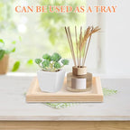 6-Pack Unfinished Wooden Trays - 4.7 x 4.7 in Small Square Serving Trays for Montessori, Crafts, Home Décor, and DIY Projects