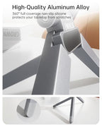 iWALK Magnetic Foldable Metal Phone Stand for iPhone, Strong Magnet Mini Cell Phone Tripod Stand for Vlog, Gym, Travel Essentials Compatible with iPhone 17, 16, 15, 14, 13, 12 Series, Silver