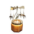 kingnero Lavender Scented Candle Carousel Rotary Candle Holder Spinning Tea Light Holder Birthday Gifts for Women, Mom, Wife, Girlfriend, Sister, Female Friends, (Golden Hummingbird) - color: Hummingbird