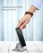 MoKo Phone/Tablet Stand, Foldable Tablet Holder Compatible with iPhone 17/17 Air/17 Pro/17 Pro Max, iPhone 16/Pro/Pro Max/Plus, iPhone 15/Pro/Pro Max/Plus, iPhone 14/Pro/Pro Max/Plus, Gray - color: Gray, size: Small Size