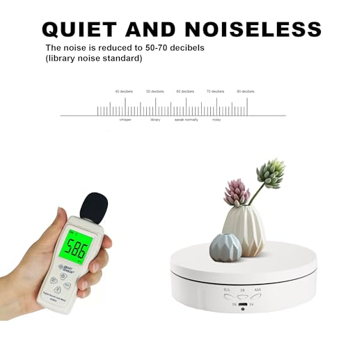 Rotating Display Stand White Turntable Stand 5.7 Inch Spinning Stand for Product Shows