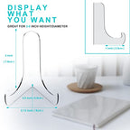 Boloyo 60-Degree Angle Acrylic Plate Display Stand , 3 Inch 5PC Clear Acrylic Display Holder Easel Base for Home Office Kitchen School Art Display - color: 60-Degree Angle, size: 3 inch(5PC)