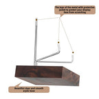 Wenqik 4 Pcs Crystal Display Stand Adjustable Metal Arms Small Rock Display Stand with Wooden Base Geodes Rock Agate Mineral Easel Holder for Collectibles(3.15 x 3.15 x 4.65 Inch) - size: 3.15 x 3.15 x 4.65 Inch