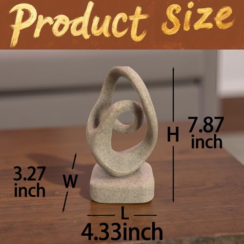 Abstract Modern Ribbon Decorative Sculpture, Knot Sculptures,Home Decor,Coffee Table Statues,Dining Living Room Desk Decor,Shelf Decoration (Beige-B) - color: Beige-b