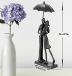 Handcrafted Iron Sculpture - Metal Ornament Couple Figurine Romantic Art Iron Statue,Abstract Modern Accents,Figurines Home Decor