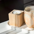 Wood Tealight Candle Holder - Rustic Wooden Votive Candle Holders - 10pcs Candle Holders Bulk - Wood Candle Holder for Centerpieces for Tables, Wedding Decor, Fireplace Decorations and Party