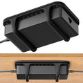 ELETIUO Universal Silicone Laptop Charger Holder,Under Desk Power Brick Mount Organizer for Charging Brick & Cables,Flexible Non-Slip Power Bricks Mount,Secure Supply Holder for Laptop Charger,Black - color: Black