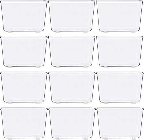 Simple Houseware Clear Drawer Organizer for Office Bin Desk Storage, 3.25"x 3.25", 12 Packs - size: Small Size