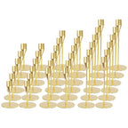Matte Gold Candle Holders Bulk Painted Gold Metal Candlesticks Fit 0.8 Inch Taper Candles Decorative Metal Candelabra for Wedding Home Holiday Anniversary Party Dinning Table Decors (Set of 36) - size: 36 pcs