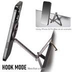 Ultra-Compact Magnetic Tripod for iPhone | Foldable Hook Design, 20 N52 Magnets, Cold Shoe & 1/4" Screw - Phone Stand for iPhone 12-17 & MagSafe Devices