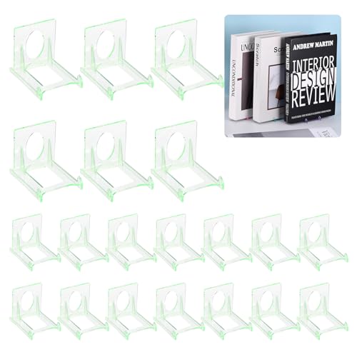 uxcell 20 Pack Book Display Stands, 2" Adjustable Display Holder Mini Clear Easel Collector Stand for Displaying Comics, Magazines, Postcards, Art works, DVDs, Medals, Green - color: Green