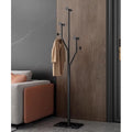Sturdy Coat rack,Coat tree freestanding heavy duty with Marble Base,Metal standing coat rack for Bedroom,Entrance,Modern clothes hanger stand for Coats,Hats,Bags (black) - style: black-tree hook
