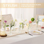 6PCS Mini Bud Vases As Vertical Wedding Centerpieces for Tables,Clear Bud Vases for Flowers,Small Flower Vases Suitable for Birthday Party,Anniversary,Wedding,Baby Shower (Clear-5.2in) - size: 6PCS