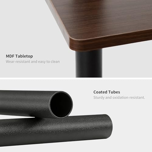 360° Swivel Side Table with Storage, Height Adjustable, Smooth-Rolling Wheels, C-Shaped End Table for Couch/Sofa, Recliner, Living Room, Walnut-Look - color: Walnut - Look
