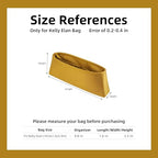 DGAZ Silk Purse Organizer Insert Fits Hermes Kelly Elan Bags，Silky Smooth Bag Organizer，Luxury Handbag & Tote Shaper(Jaune amber) - color: Jaune amber