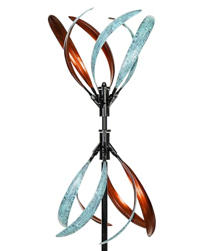 Wind Spinners Outdoor – Metal Large Wind Spinner with Stake for Yard and Garden, Garden Wind Sculptures & Spinners, Ideal Gift for Family (13'' W x 70.5'' H) - size: 70.5*13*13 inches