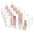 iDesign 5-Section Divided Vanity Organizer for Cosmetic Storage - Clear (Pack of 4) - size: (Pack of 4)