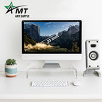 AMT Premium Acrylic Clear Monitor Stand Laptop/PC/Multimedia Monitor Riser for Home Office