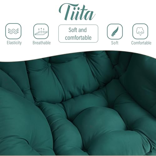 Tiita Lazy Chair with Ottoman, Green Modern Large Accent Chair, Comfy Leisure Sofa Armchair with Ottoman, Reading Chair with Footrest for Bedroom, Living Room, Dorm Rooms, Green - color: Peach Skin Green