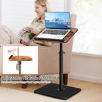 Small End Table Adjustable Height, 90° Flip-Over Panel Side Table for Small Spaces 360° Swivel TV Tray Couch Tables That Slide Under, Food Snack Trays for Sofa Bed Living Room - style: Adjustable