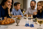 Tamara Baskin Art Glass – Handmade Crystal Shabbat Candle Holders Set - Sparkling Dark Blue - color: Sparkling Cobalt Blue