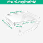4PCs Acrylic Display Risers Stand Computer Monitor Clear Display Shelf Computer Screen Decor for Mini Figurine Home Office Desk Figures Organizer