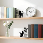 Cat Metal Bookends Cute Cat Book Ends for Shelves Bookshelf Home Office Desk Decorative Bookshelf Decor Gift for Cat Lovers and Reading Enthusiasts - style: Cat Decorative Bookends