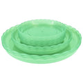 12Pcs Clear Plant Saucer, 6 8 10 Inch Durable Plastic Plant Tray, Round Plant Pot Saucers, Drip Tray for Indoor and Outdoor Garden, Green - color: Green(6" 8" 10")