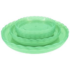 12Pcs Clear Plant Saucer, 6 8 10 Inch Durable Plastic Plant Tray, Round Plant Pot Saucers, Drip Tray for Indoor and Outdoor Garden, Green - color: Green(6" 8" 10")