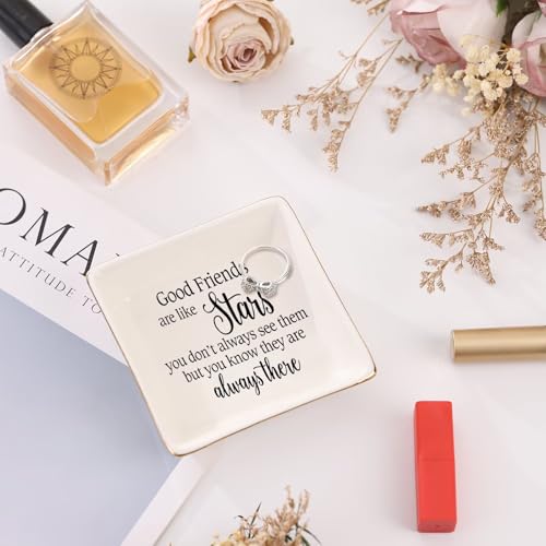 Good Friend Jewelry Dish Tray Ceramic Trinket For Women Gifts Friends Best Birthday - style: Good Friends Style 2