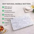 KC KULLICRAFT 8×12 Inches White Marble Cheese & Charcuterie Serving Board – Natural Marble Cutting Board & Pastry Slab with Non‑Slip Feet – Premium Stone Kitchen Tray Gift. - color: White, size: 12"L x 8"W