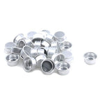 Coshar 30pcs Candle Holders Candlestick Holder Cup Candle Drip Protectors Empty Case for Candle Making, 38x18mm - size: 38x18mm, Silver