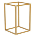 Efavormart 2 Pack 12" Matte Gold Wedding Flower Stand Metal Vase Column Stand Geometric Centerpiece Vase - color: Gold, size: 2 Pack 12''