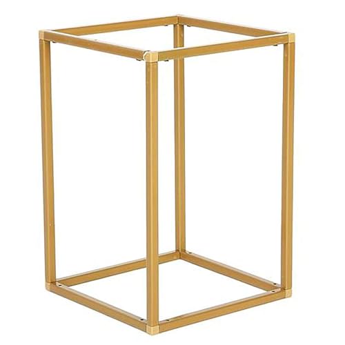 Efavormart 2 Pack 12" Matte Gold Wedding Flower Stand Metal Vase Column Stand Geometric Centerpiece Vase - color: Gold, size: 2 Pack 12''