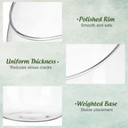 DOITOOL Clear Slant Cut Bowl Glass Vase, Glass Terrarium Candy Dish Fish Bowl Vase Fruit Jar Air Plant Holder for Succulents, Cacti, Moss, Terrariums, Flower Centerpiece, Height: 4.7", Base: 4"