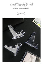 50 Packs Card Display Stand, 2.2 inch Acrylic Easel Mini Card Stand for Sports Graded Trading Baseball Football Card