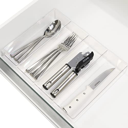Simple Houseware Clear Drawer Organizer for Office Bin Desk Storage, 3.25"x 9.5", 4 Packs - size: Large Size