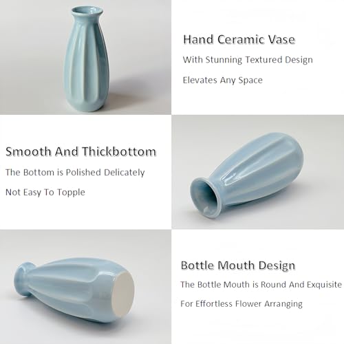 Simple Vase for Flowers Plants, Small Cute Flower Vase for Modern Table Shelf Home Decor Wedding Boho Decor, Farmhouse - color: 1pc-stjh-green