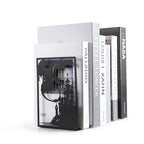 Gothic Dragon Bookends, Black Metal Castle Design, 7.1 x 4.7 Inch, Decorative Book Holders with Non-Slip Base, 2 Piece Set