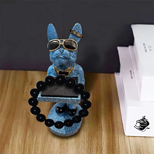 Cute Watch Display Stand Holder Cool Resin Dog Figurines Jewelry Bracelet Ring Watch Stand Office Home Decor Gifts for Men Women Teens Boys and Girls Son Husband Dad
