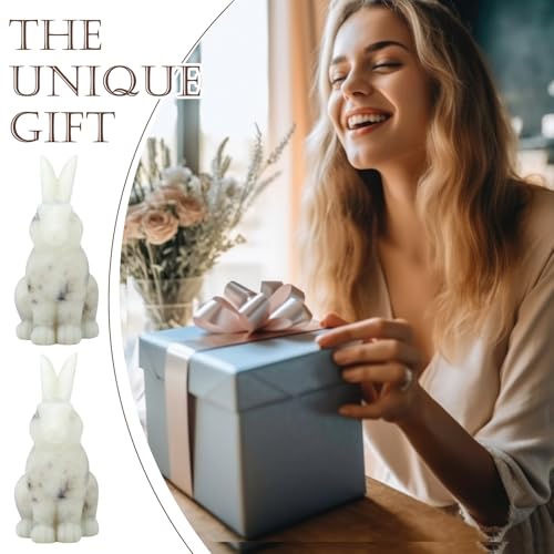 1 Pair Decorative Bookends for Shelves Marble Bunny Bookends Heavy Duty Book Ends Cute Rabbit Book Ends for Home Office Desk Bookshelf Living Room Decoration